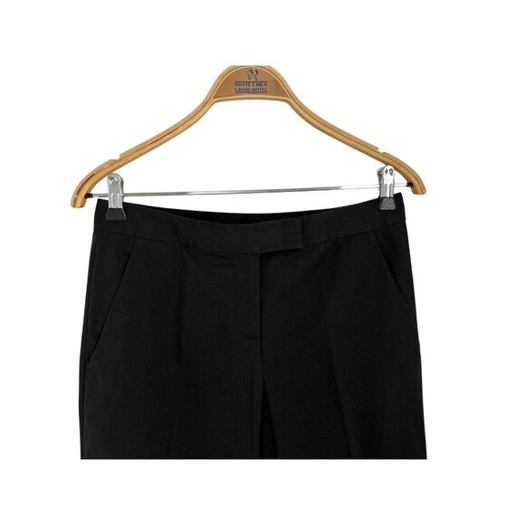 Theory Black Cropped Dress Pants With Side & Back Pockets Size 4 - Picture 3 of 10